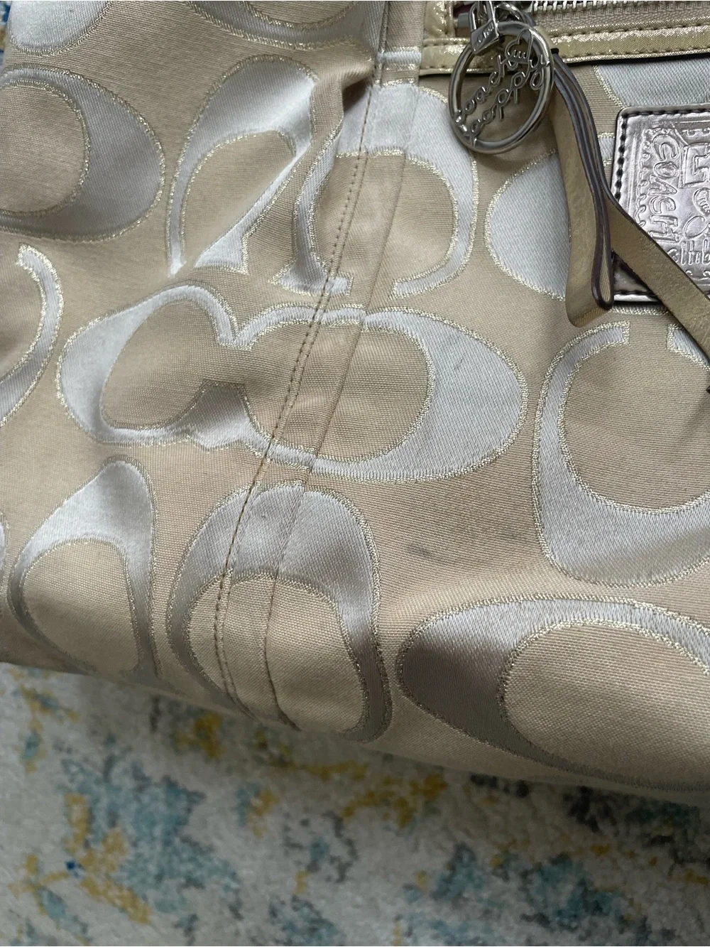 Coach Y2K Signature Tote Bag in Champagne